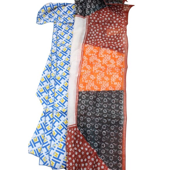 Unbranded Accessories - 2 Scarves Patchwork Cruise Line Vintage 93445